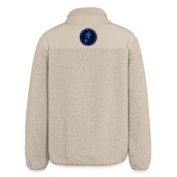 Wheelie extrem mit Motorrad beim Rennen farbig - Relaxed Fit Unisex Sherpajacke von Stanley/Stella - Beige - Hinten