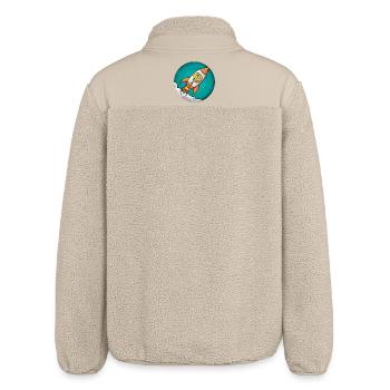 Crypto rocket: Bitcoin to the moon! - Relaxed Fit Unisex Sherpa Jacket by Stanley/Stella - beige - Back