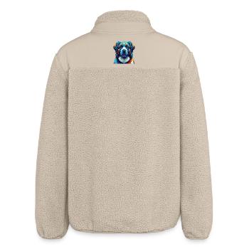 Zentralasiatische Schäferhund Hunderasse Karikatur Kawaii - Relaxed Fit Unisex Sherpajacke von Stanley/Stella - Beige - Hinten