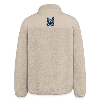 Dessin animé Kawaii de race de chien de montagne de Formose - Veste sherpa unisexe coupe décontractée Stanley/Stella - beige - Dos