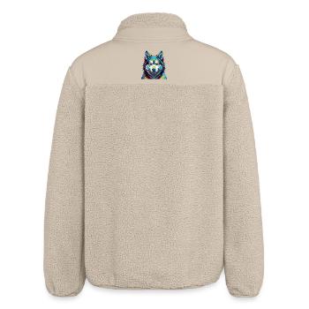 Seppala Sibirische Schlittenhunderasse Karikatur Kawaii - Relaxed Fit Unisex Sherpajacke von Stanley/Stella - Beige - Hinten