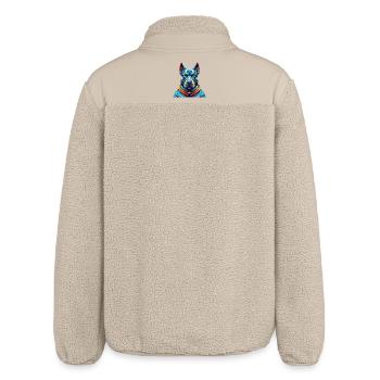Thai Ridgeback Hunderasse Bunte Karikatur Kawaii - Relaxed Fit Unisex Sherpajacke von Stanley/Stella - Beige - Hinten
