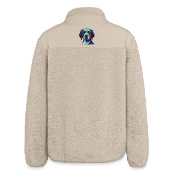 Burgos Pointer Hund Rasse Bunt Karikatur Kawaii - Relaxed Fit Unisex Sherpajacke von Stanley/Stella - Beige - Hinten
