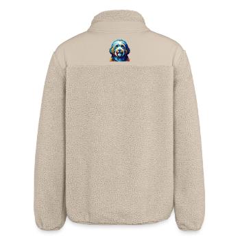 Coton De Tulear Chien Race Coloré Dessin Animé Kawaii - Veste sherpa unisexe coupe décontractée Stanley/Stella - beige - Dos