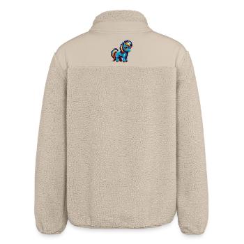 Pony Bunte Kawaii Cartoon Figur Clipart - Relaxed Fit Unisex Sherpajacke von Stanley/Stella - Beige - Hinten