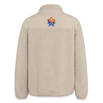 Feder Stern Bunt Kawaii Cartoon Meerestier - Relaxed Fit Unisex Sherpajacke von Stanley/Stella - Beige - Hinten