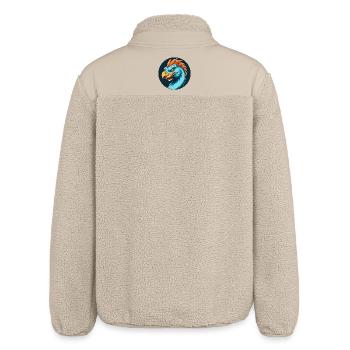 Basilisk Niedliches Kawaii Cartoon Tier Haustier Logo - Relaxed Fit Unisex Sherpajacke von Stanley/Stella - Beige - Hinten