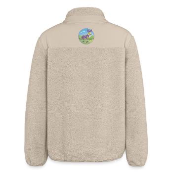 Okapi Niedliche Kawaii Cartoon Clipart Tier Haustier - Relaxed Fit Unisex Sherpajacke von Stanley/Stella - Beige - Hinten
