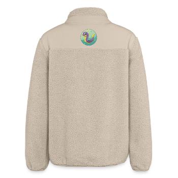 Aal Niedlich Kawaii Cartoon Clipart Tier Haustier - Relaxed Fit Unisex Sherpajacke von Stanley/Stella - Beige - Hinten