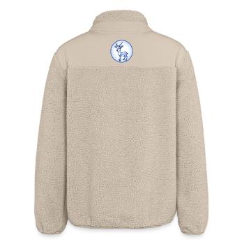Impala Blau Kawaii Cartoon Figur Clipart Haustier - Relaxed Fit Unisex Sherpajacke von Stanley/Stella - Beige - Hinten