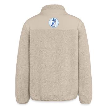 Geai oiseau bleu kawaii dessin animé personnage clipart animal de compagnie - Veste sherpa unisexe coupe décontractée Stanley/Stella - beige - Dos