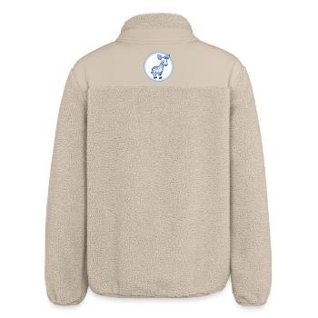 Okapi Blau Kawaii Cartoon Figur Clipart Haustier - Relaxed Fit Unisex Sherpajacke von Stanley/Stella - Beige - Hinten