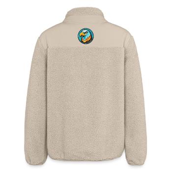 Hawk Colorful Kawaii Cartoon Character Clipart Pet - Relaxed Fit Unisex Sherpa Jacket by Stanley/Stella - beige - Back