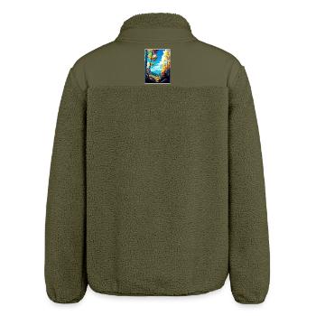 Aspen Ski Resort Colorado Reiseposter Souvenir - Relaxed Fit Unisex Sherpajacke von Stanley/Stella - Khaki - Hinten