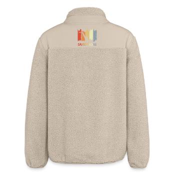Vintage Saxophonist - Relaxed Fit Unisex Sherpa Jacket by Stanley/Stella - beige - Back