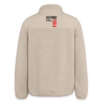 62. GEBURTSTAG NOVEMBER 1964 - Relaxed Fit Unisex Sherpajacke von Stanley/Stella - Beige - Hinten