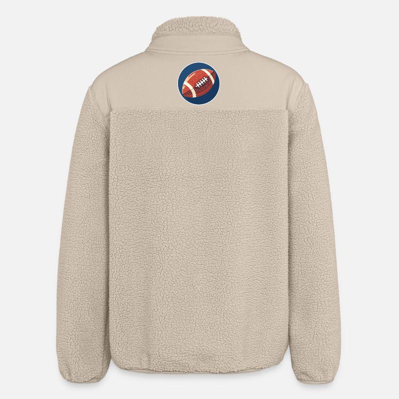Graphismes de football - Veste sherpa unisexe coupe décontractée Stanley/Stella - beige