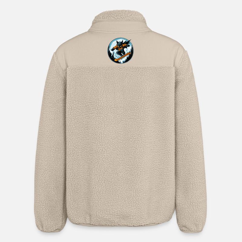 Fledermaus Snowboarder - Relaxed Fit Unisex Sherpajacke von Stanley/Stella - Beige
