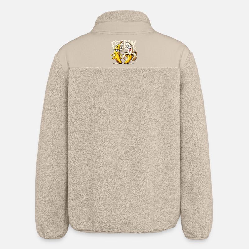 Cadeau banane liberté - Veste sherpa unisexe coupe décontractée Stanley/Stella - beige