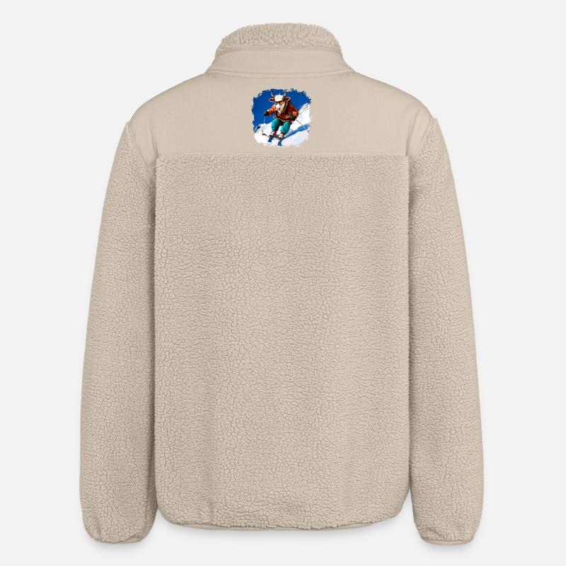 Cows Ski - Relaxed Fit Unisex Sherpa Jacket by Stanley/Stella - beige