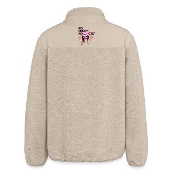 No Hurry, No Cry – Entspanntes Faultiermotiv - Relaxed Fit Unisex Sherpajacke von Stanley/Stella - Beige - Hinten
