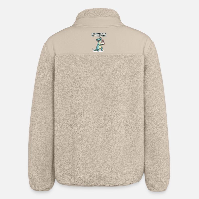 Groomzilla in Training - Relaxed Fit Unisex Sherpajacke von Stanley/Stella - Beige