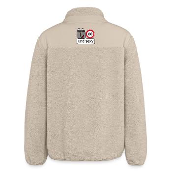 60th birthday , and sexy - Relaxed Fit Unisex Sherpa Jacket by Stanley/Stella - beige - Back