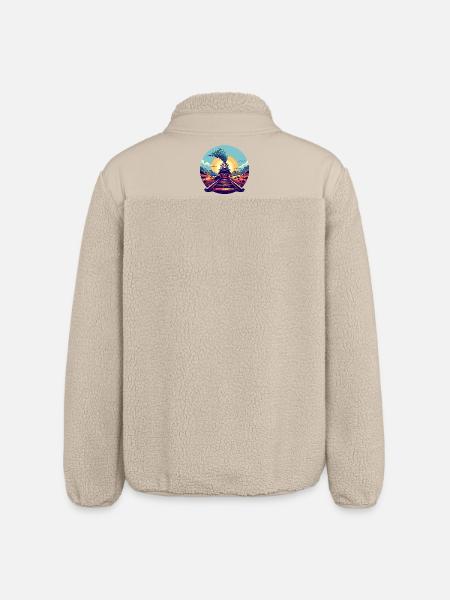 Railway Portrait - Relaxed Fit Unisex Sherpa Jacket by Stanley/Stella - beige