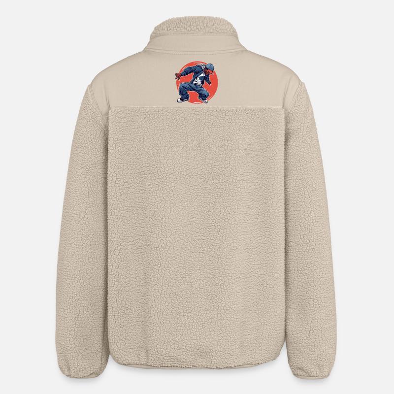 Breakdance - Veste sherpa unisexe coupe décontractée Stanley/Stella - beige