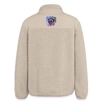 Weltraum-Raccoon mit Astronautenanzug - Relaxed Fit Unisex Sherpajacke von Stanley/Stella - Beige - Hinten