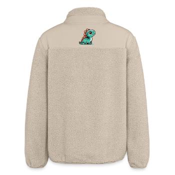 Stegosaurus Baby Dino Babydino Dinobaby Gift - Relaxed Fit Unisex Sherpa Jacket by Stanley/Stella - beige - Back