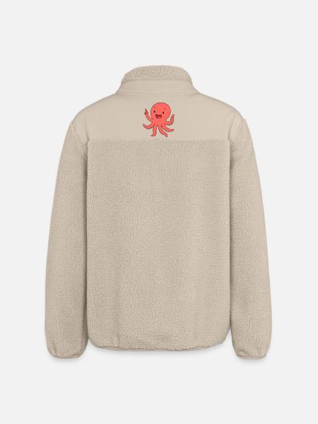 Happy Krakenkind - Relaxed Fit Unisex Sherpa Jacket by Stanley/Stella - beige