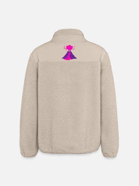 Vulkanausbruch in pink - Relaxed Fit Unisex Sherpajacke von Stanley/Stella - Beige