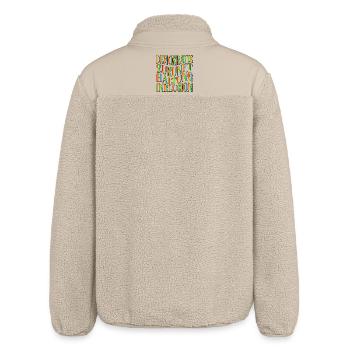 ZUKUNFT DEMOKRATIE - Relaxed Fit Unisex Sherpajacke von Stanley/Stella - Beige - Hinten
