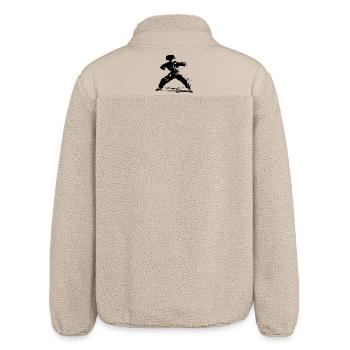 Mädchen Karate Skizze - Relaxed Fit Unisex Sherpajacke von Stanley/Stella - Beige - Hinten