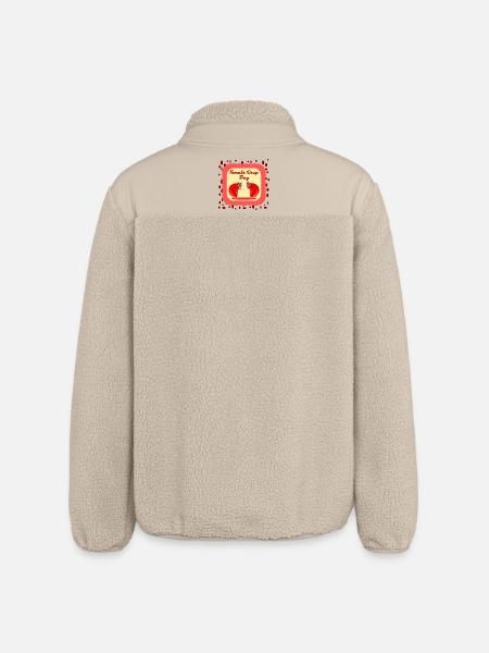 Funny Tomato Soup Day - Relaxed Fit Unisex Sherpa Jacket by Stanley/Stella - beige