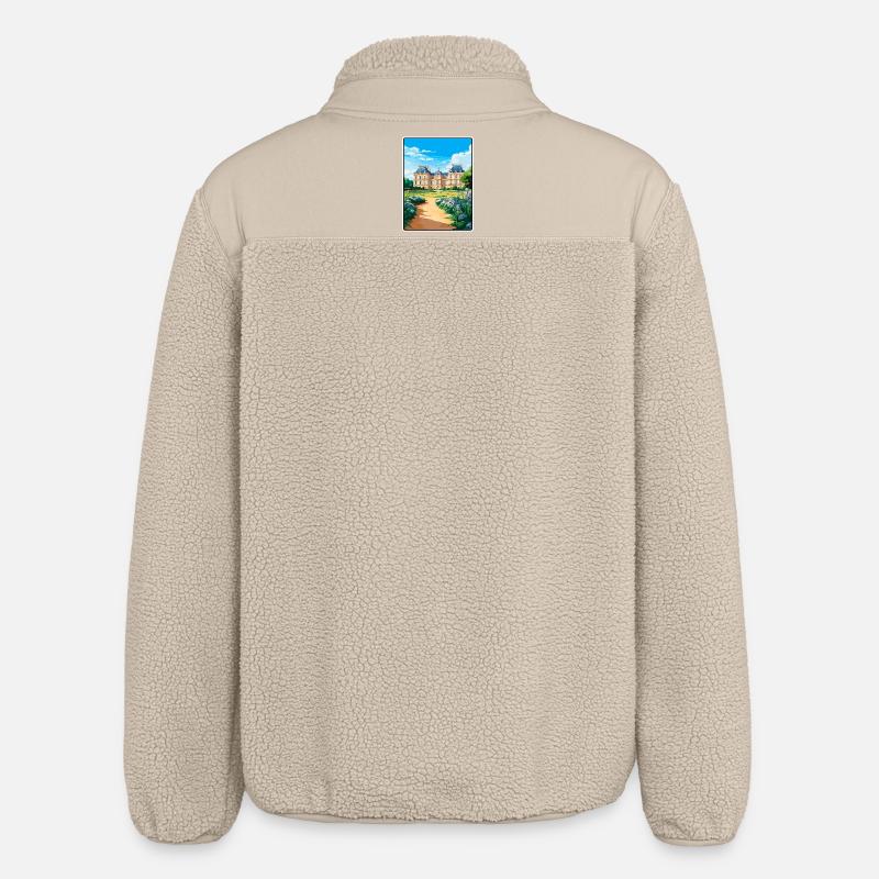 Luxembourg Elégant château avec jardins fleuris - Veste sherpa unisexe coupe décontractée Stanley/Stella - beige