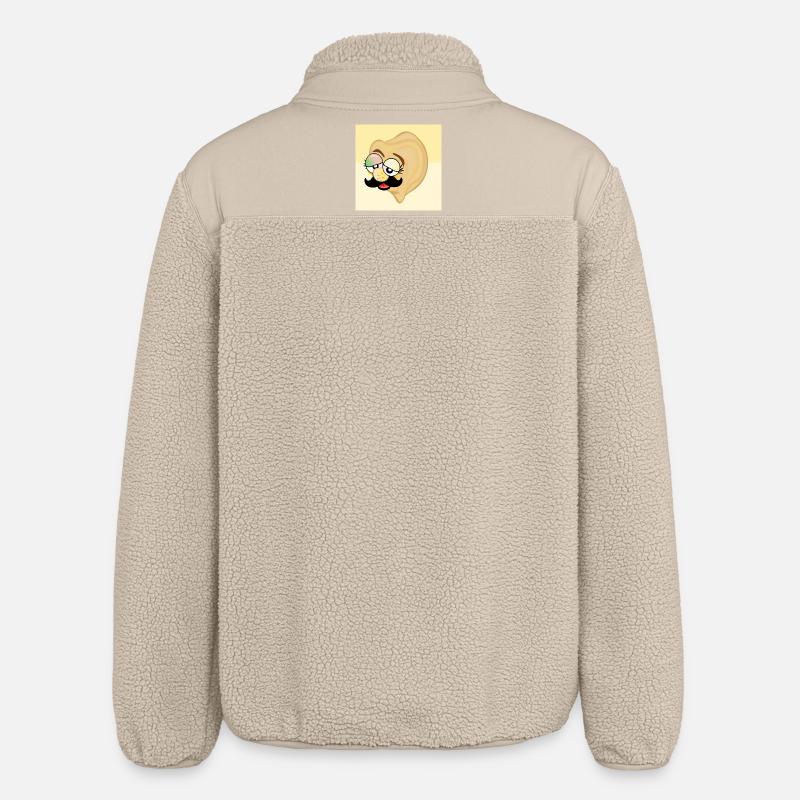 Kichererbsen Papa Schnurrbart - Relaxed Fit Unisex Sherpajacke von Stanley/Stella - Beige