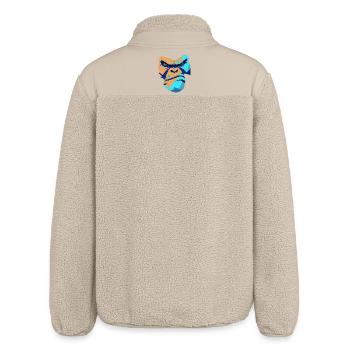 Imprimé imprété Gorille Bleu Devant - Veste sherpa unisexe coupe décontractée Stanley/Stella - beige - Dos