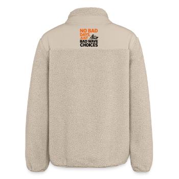 Jetski Rider No Bad Days Ocean  - Relaxed Fit Unisex Sherpa Jacket by Stanley/Stella - beige - Back