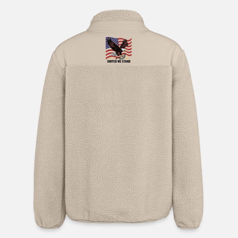 Aigle et drapeau - Veste sherpa unisexe coupe décontractée Stanley/Stella - beige