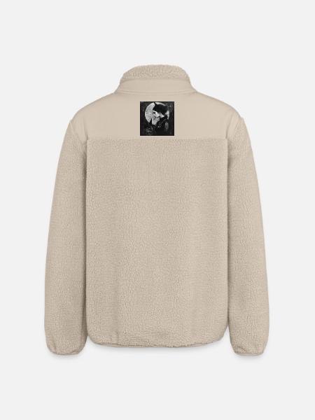 Chat de nuit et fille démone - Veste sherpa unisexe coupe décontractée Stanley/Stella - beige