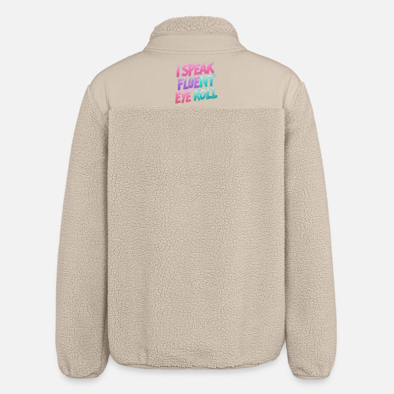 Eye rolling with wordplay - Relaxed Fit Unisex Sherpa Jacket by Stanley/Stella - beige