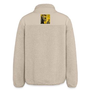 Punkrocker beobachtet Schmetterling - Relaxed Fit Unisex Sherpajacke von Stanley/Stella - Beige - Hinten