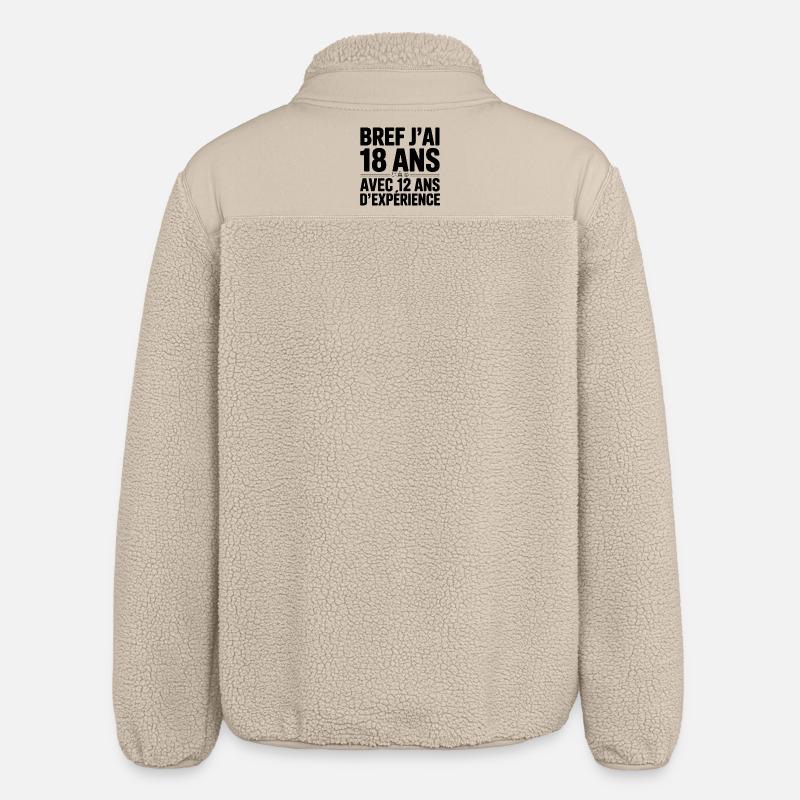 18 Ans avec 12 Ans d'Expérience - Veste sherpa unisexe coupe décontractée Stanley/Stella - beige