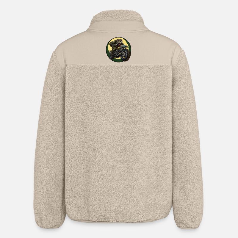 Werwolf-Biker unter Mondschein - Relaxed Fit Unisex Sherpajacke von Stanley/Stella - Beige