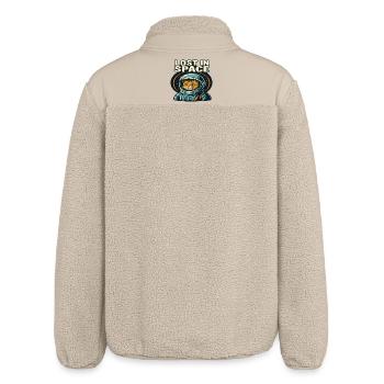 Lost in Space Katzen Astronaut Design - Relaxed Fit Unisex Sherpa Jacket by Stanley/Stella - beige - Back