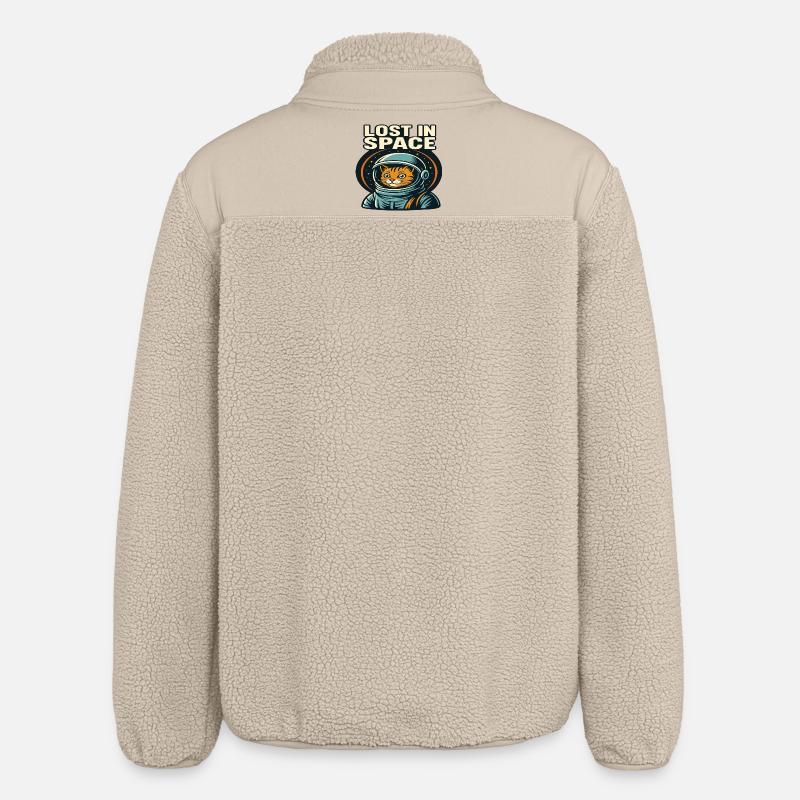 Perdu dans l’espace Katzen Astronaut Design - Veste sherpa unisexe coupe décontractée Stanley/Stella - beige