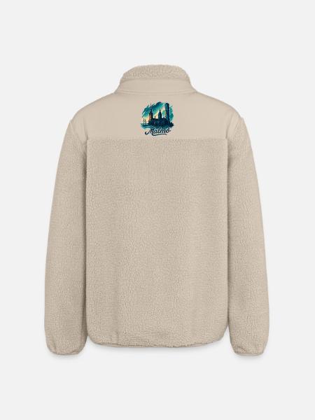Malmö city Sweden cool maritime gift - Relaxed Fit Unisex Sherpa Jacket by Stanley/Stella - beige