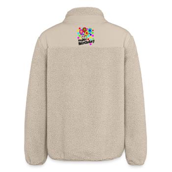 8.Geburtstag , 8er Geburtstagsfeier Sterne - Relaxed Fit Unisex Sherpajacke von Stanley/Stella - Beige - Hinten
